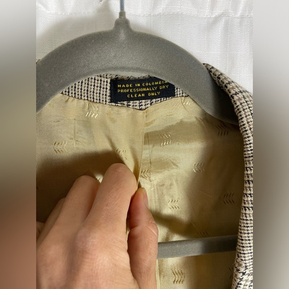 Vtg Wool Men’s Blazer Herringbone Robert Stock - Picture 7 of 15